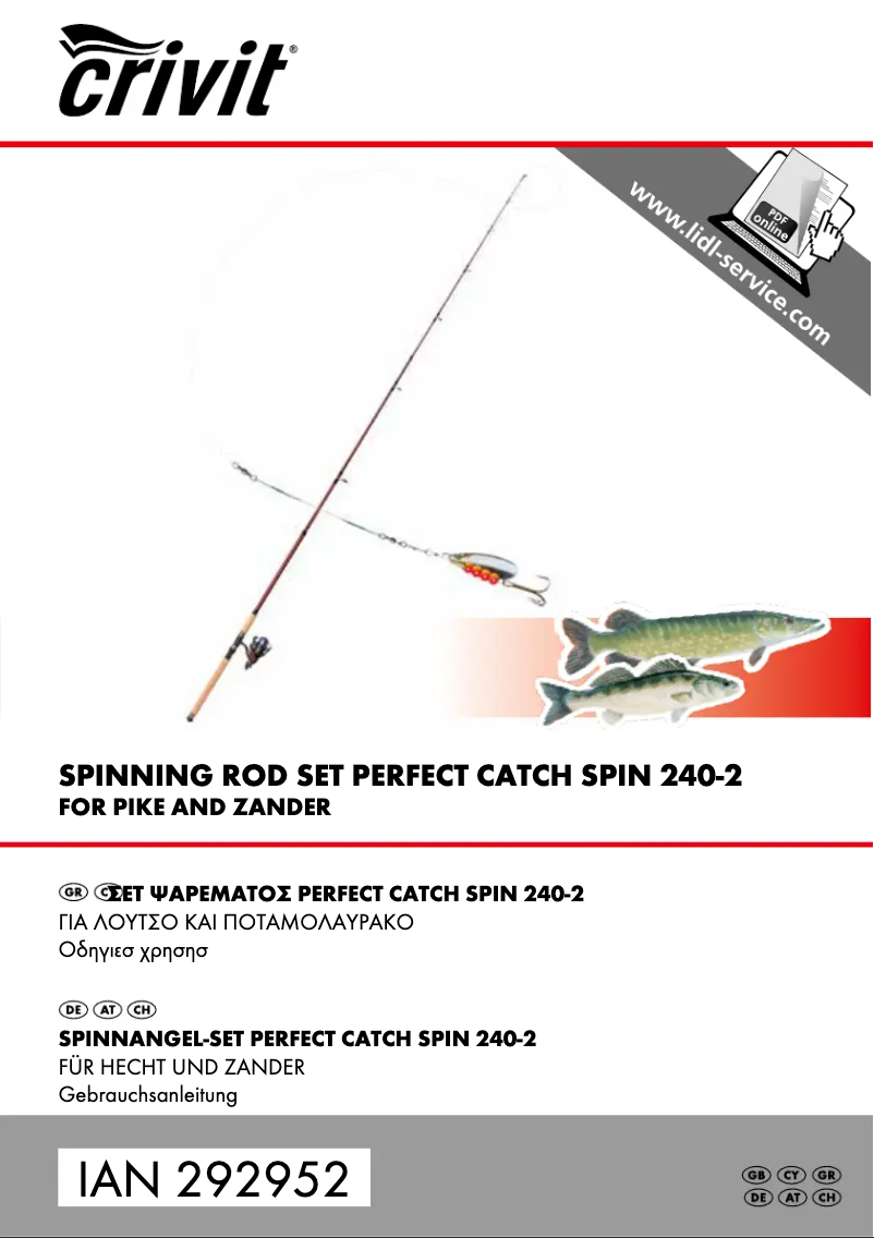 Image de la première page du manuel de l'appareil IAN 292952