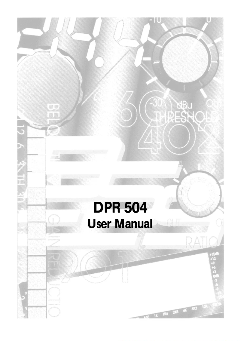 Page n°1 - Manuel utilisateur BSS Audio DPR-504