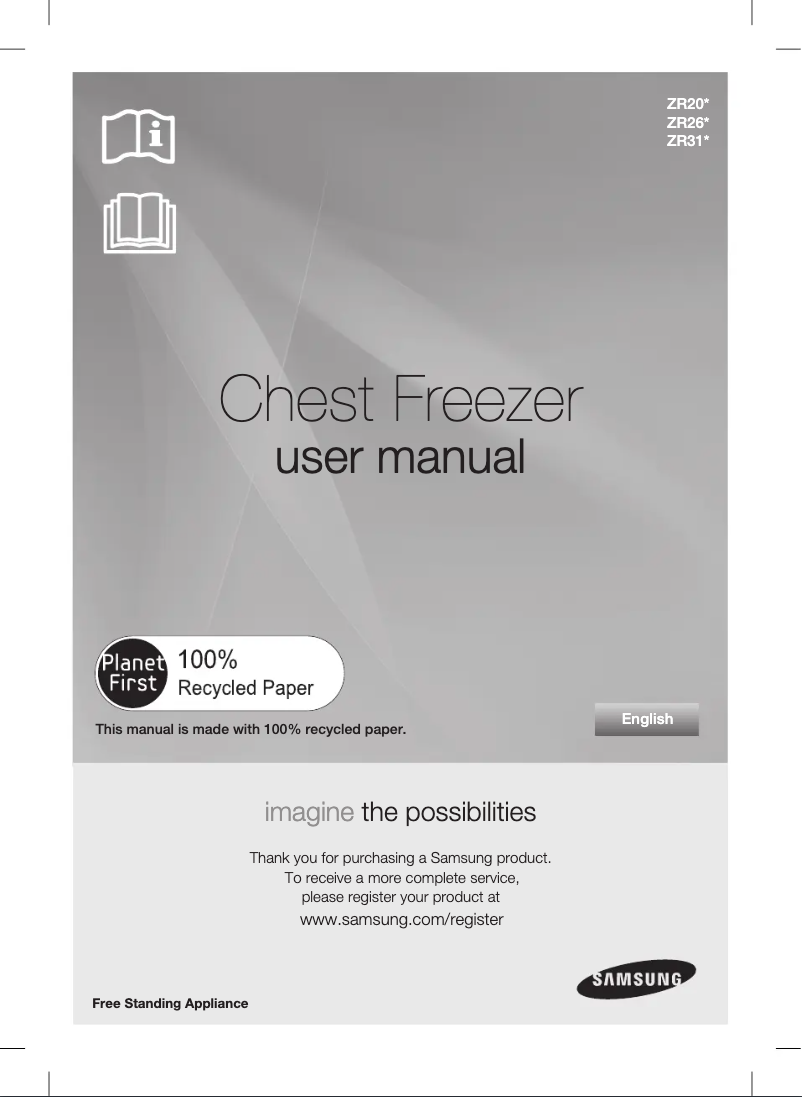 Page 1 de la notice Manuel utilisateur Samsung ZR31FARAEWW