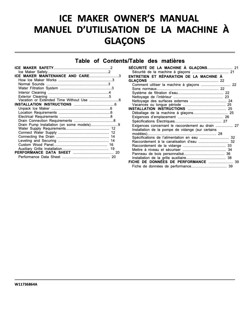 Page 1 de la notice Manuel utilisateur Whirlpool WUI75X15HZ
