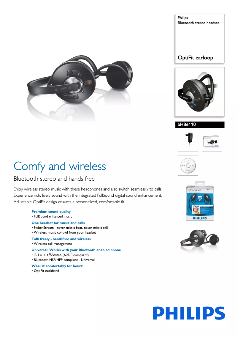 Image de la première page du manuel de l'appareil SHB6110