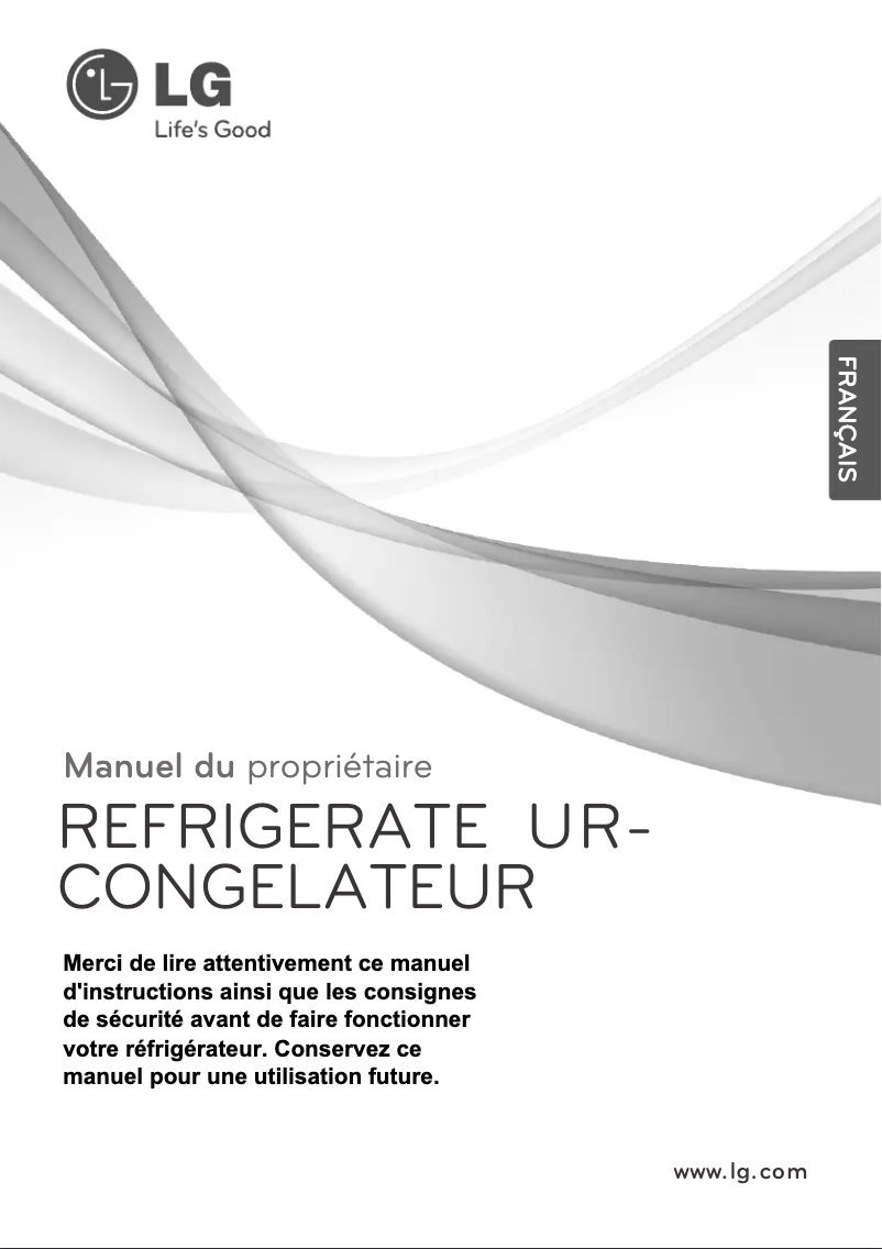 Page 1 de la notice Manuel utilisateur LG GN-B352RLCL
