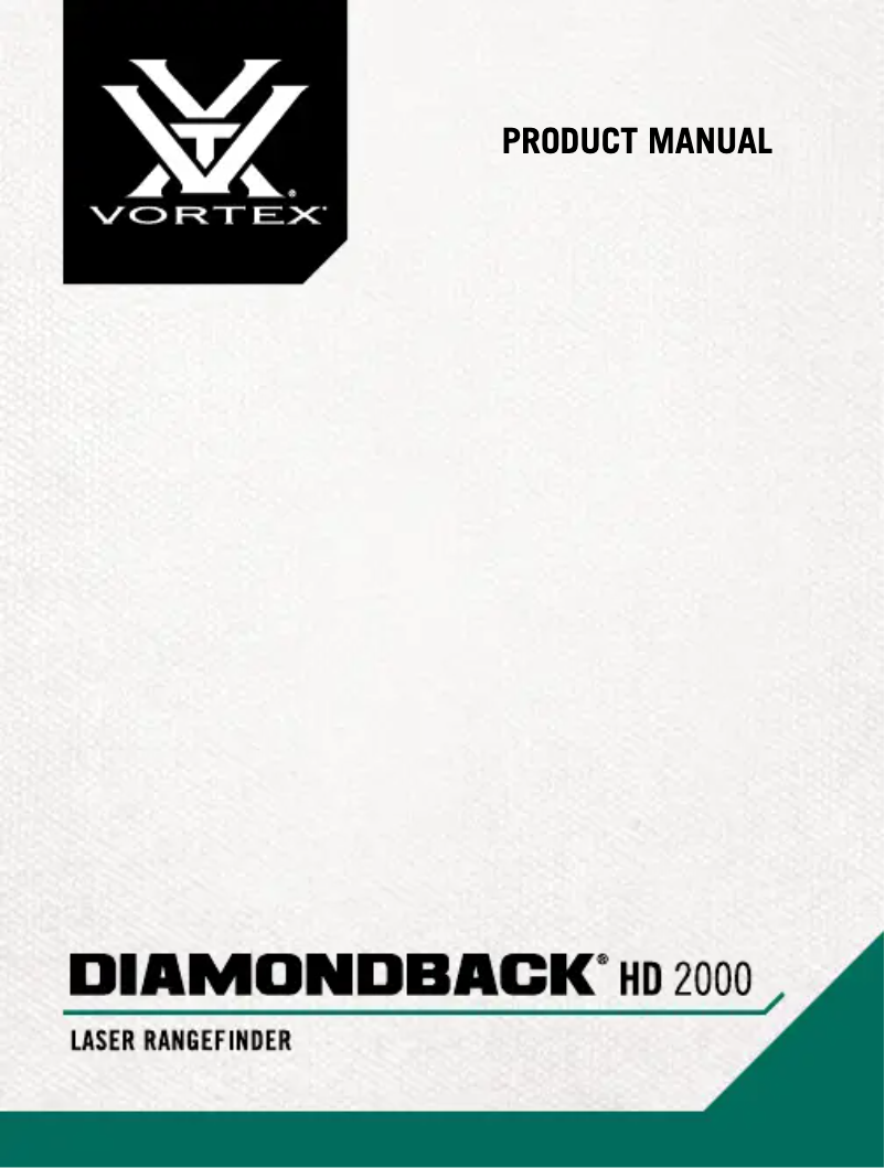 Page 1 de la notice Manuel utilisateur Vortex Diamondback HD 2000