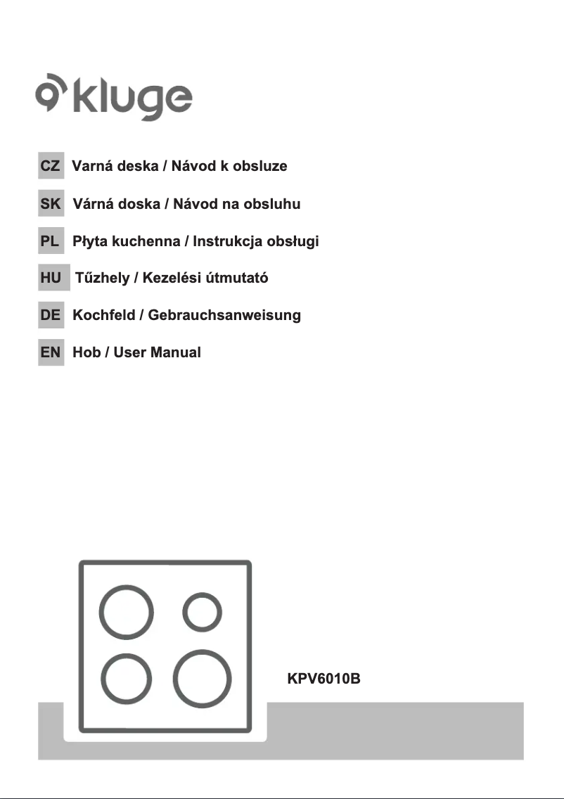 Page n°1 - Guide d'installation Kluge KPV6010B