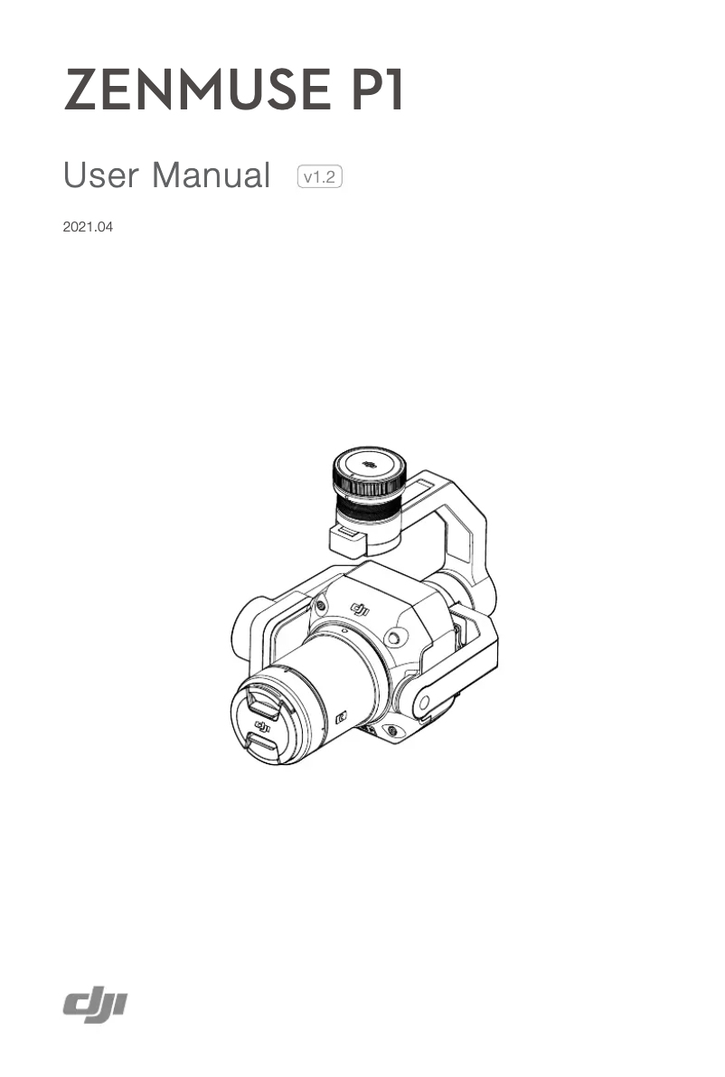 Image de la première page du manuel de l'appareil Zenmuse P1