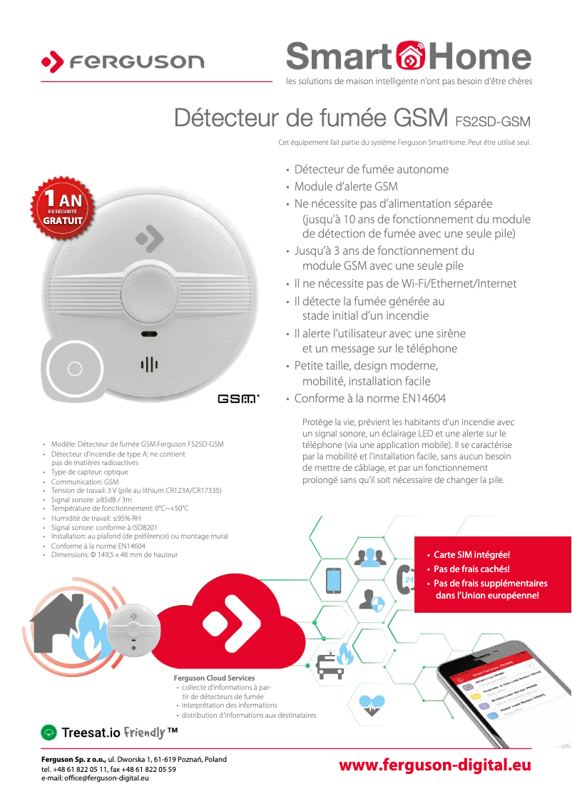 Página 1 del manual Manual de usuario Ferguson FS2SD-GSM