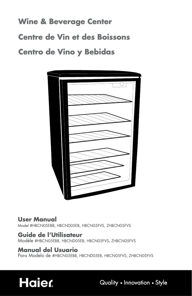 Image de la première page du manuel de l'appareil HBCN05EBB