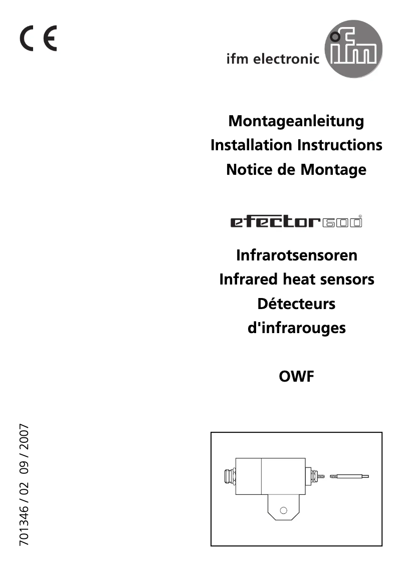 Page 1 de la notice Manuel utilisateur IFM OW5001