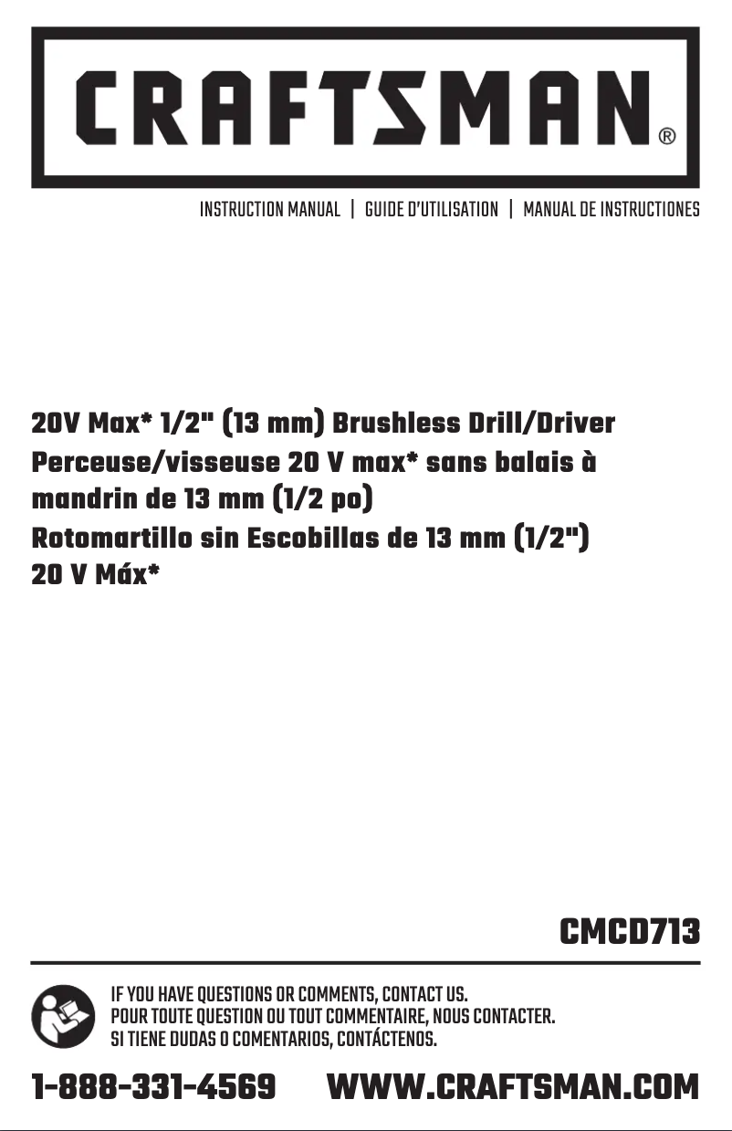 Image de la première page du manuel de l'appareil CMCD713
