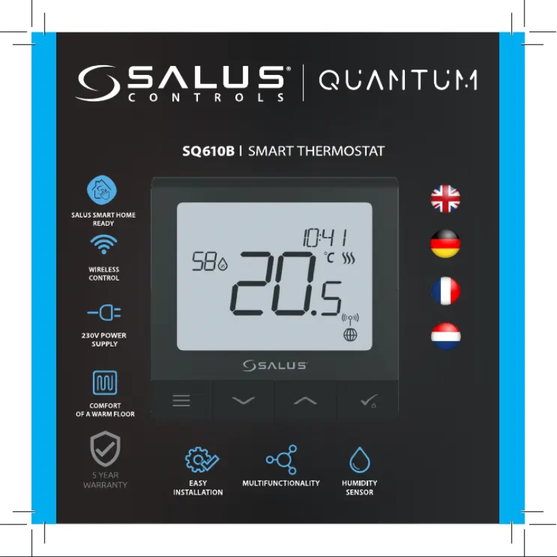 Page 1 de la notice Manuel utilisateur Salus SQ610B