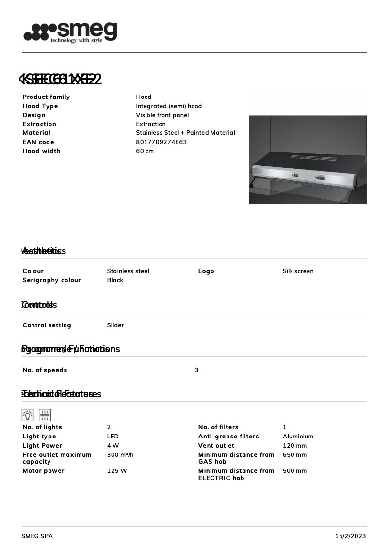 Page n°1 - Brochure Smeg KSEC61XE2