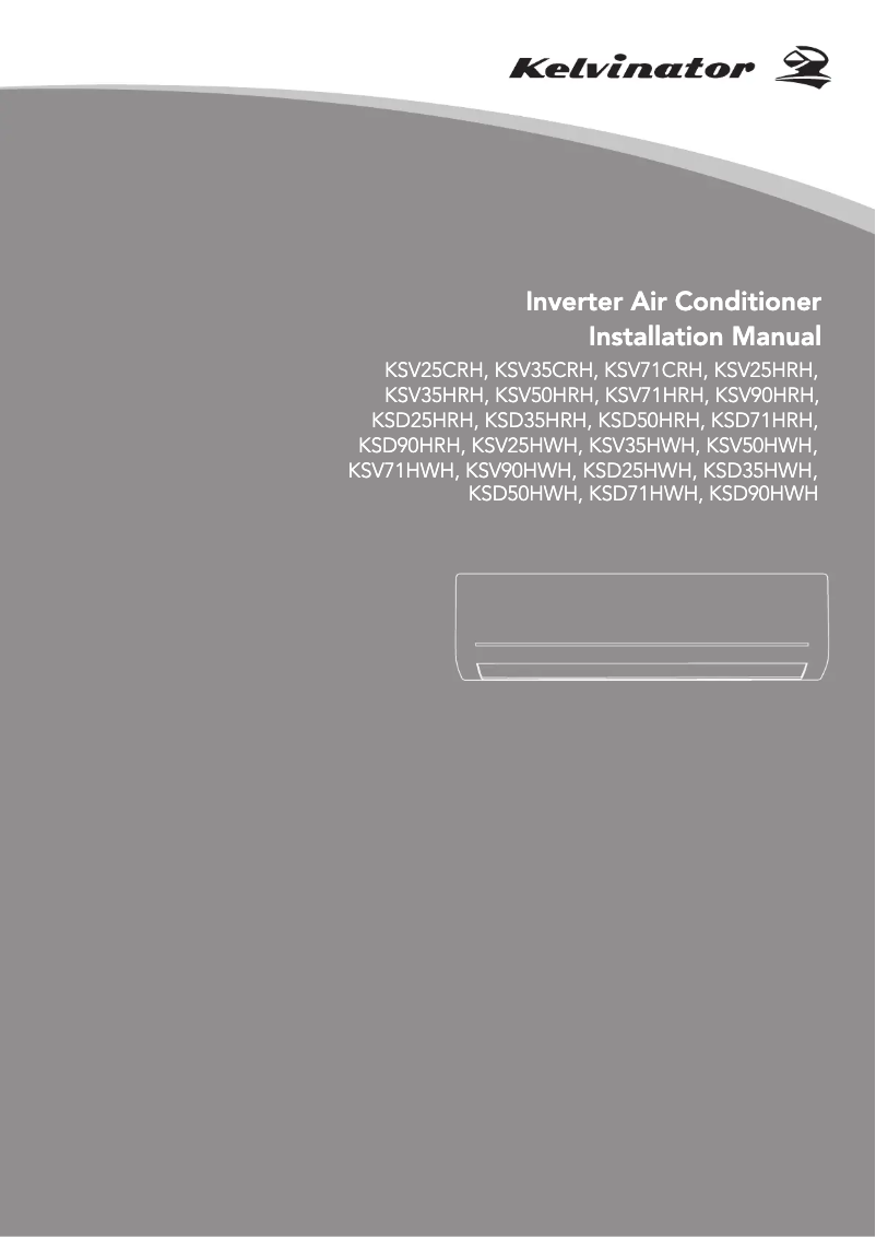 Image de la première page du manuel de l'appareil KSV25HWH