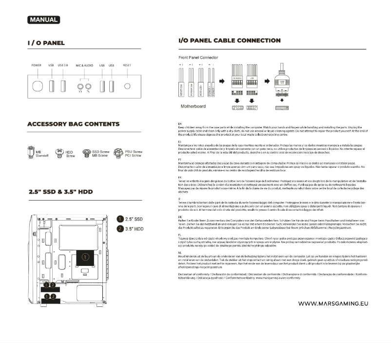 Page n°1 - Manuel utilisateur Mars Gaming MC-X7