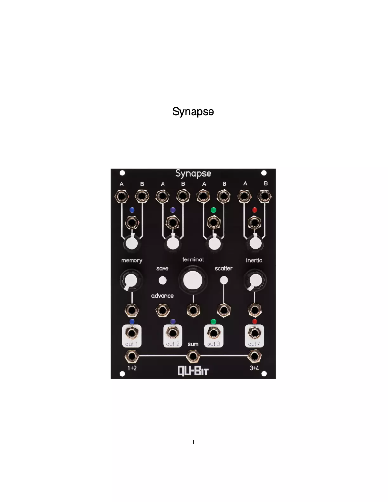 Image de la première page du manuel de l'appareil Synapse