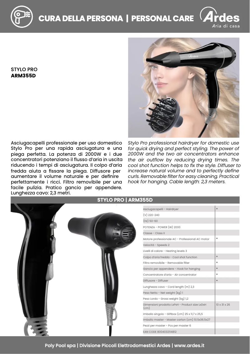 Image de la première page du manuel de l'appareil ARM355D