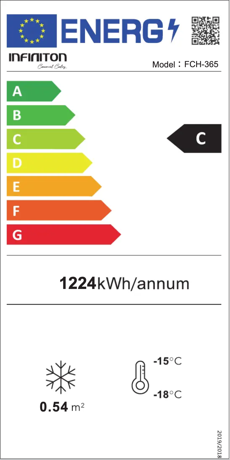 Page 1 de la notice Label énergétique Infiniton FCH-365