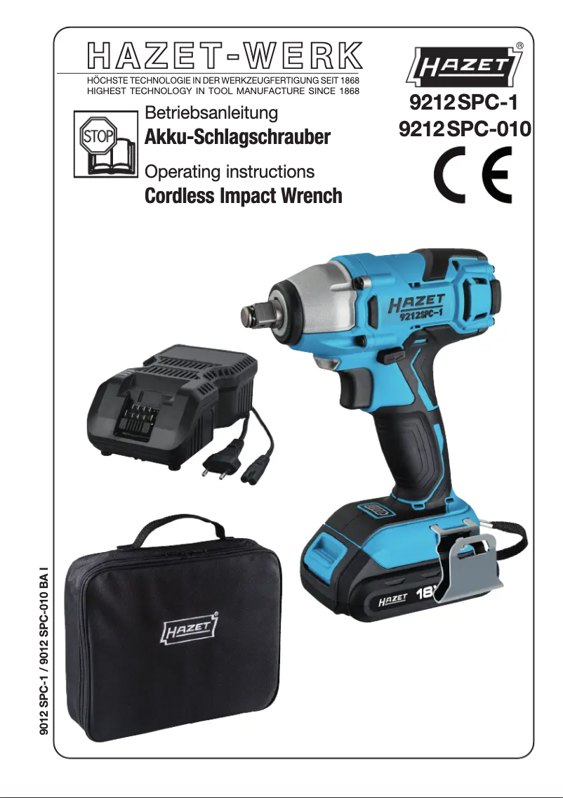 Page n°1 - Manuel utilisateur Hazet 9212SPC-010