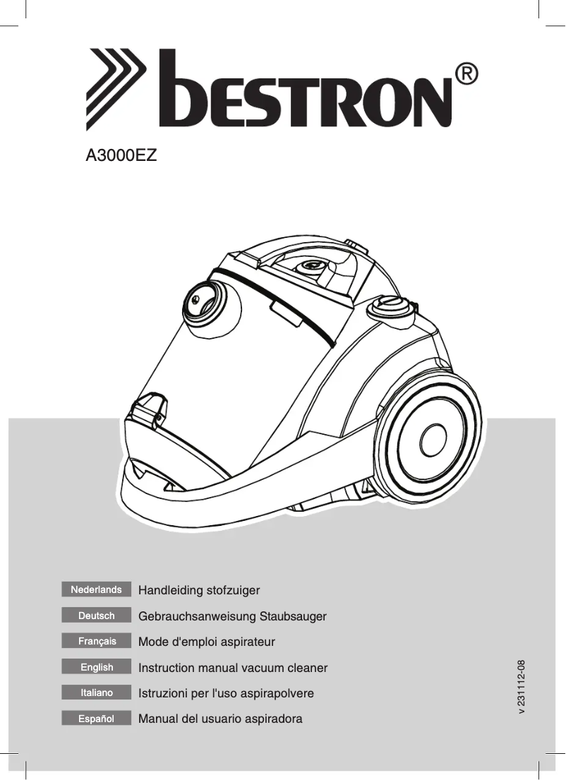Page n°1 - Manuel utilisateur Bestron A3000EZ vacuum cleaner
