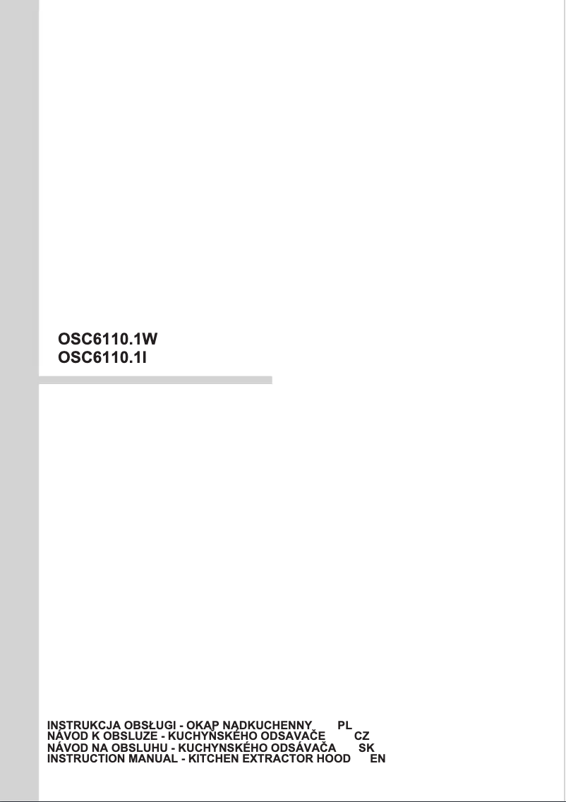 Page 1 de la notice Manuel utilisateur Amica OSC 6110.1 I