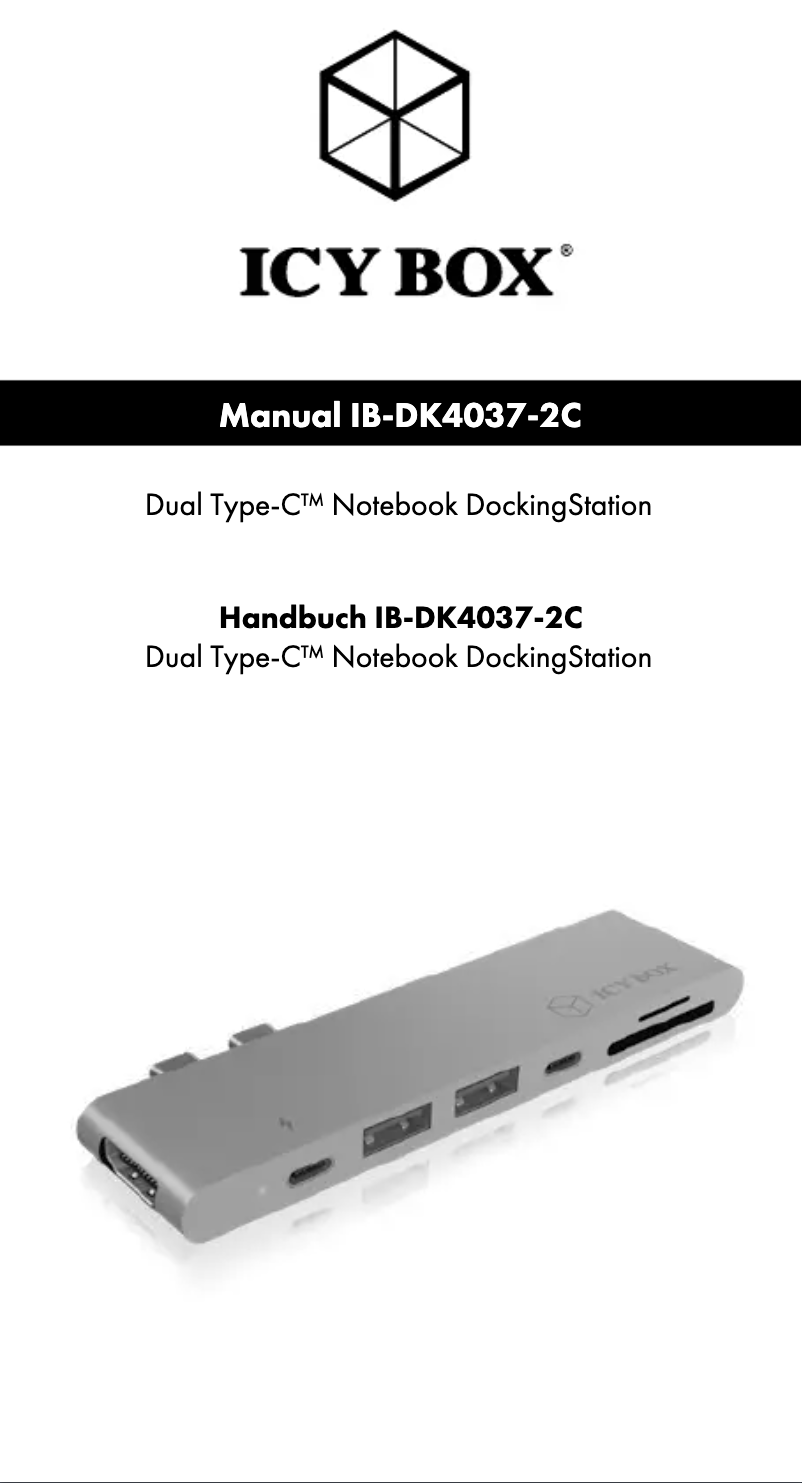 Page n°1 - Manuel utilisateur Icy Box IB-DK4037a-2C