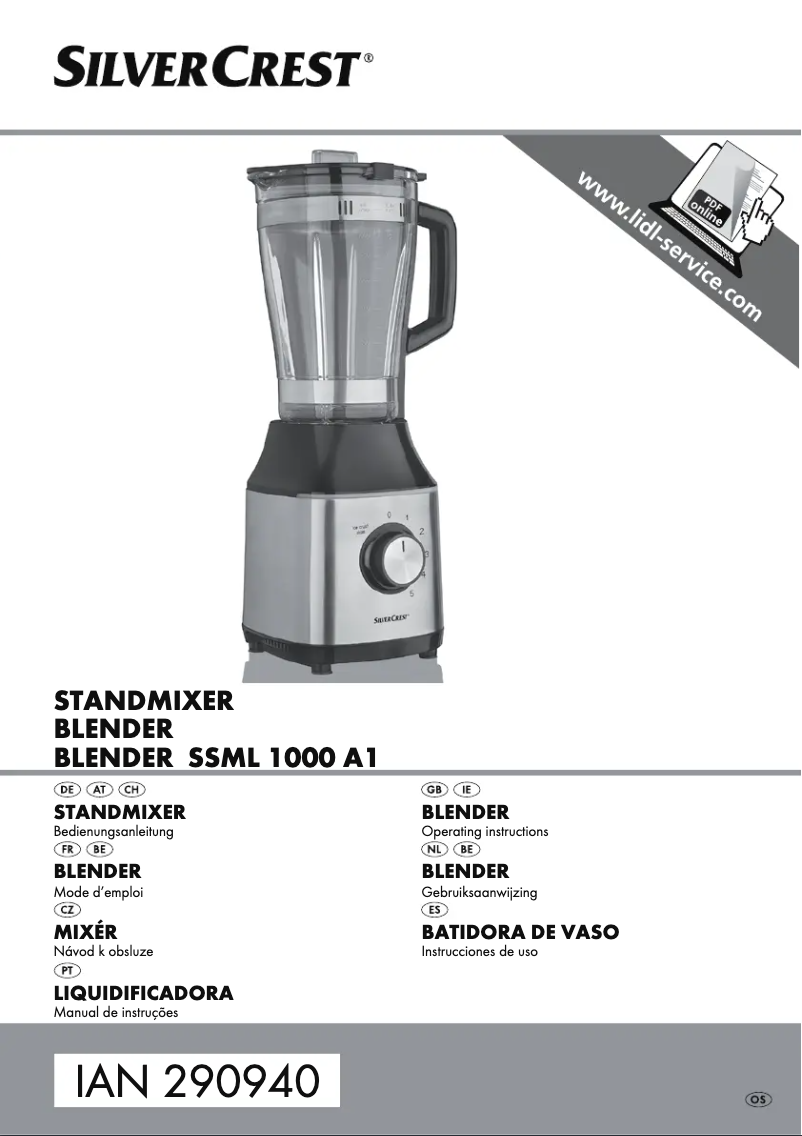 Page 1 de la notice Manuel utilisateur SilverCrest SSML 1000 A1