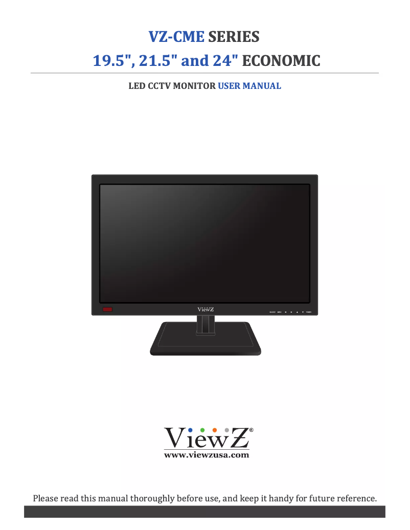 Image de la première page du manuel de l'appareil VZ-19CME