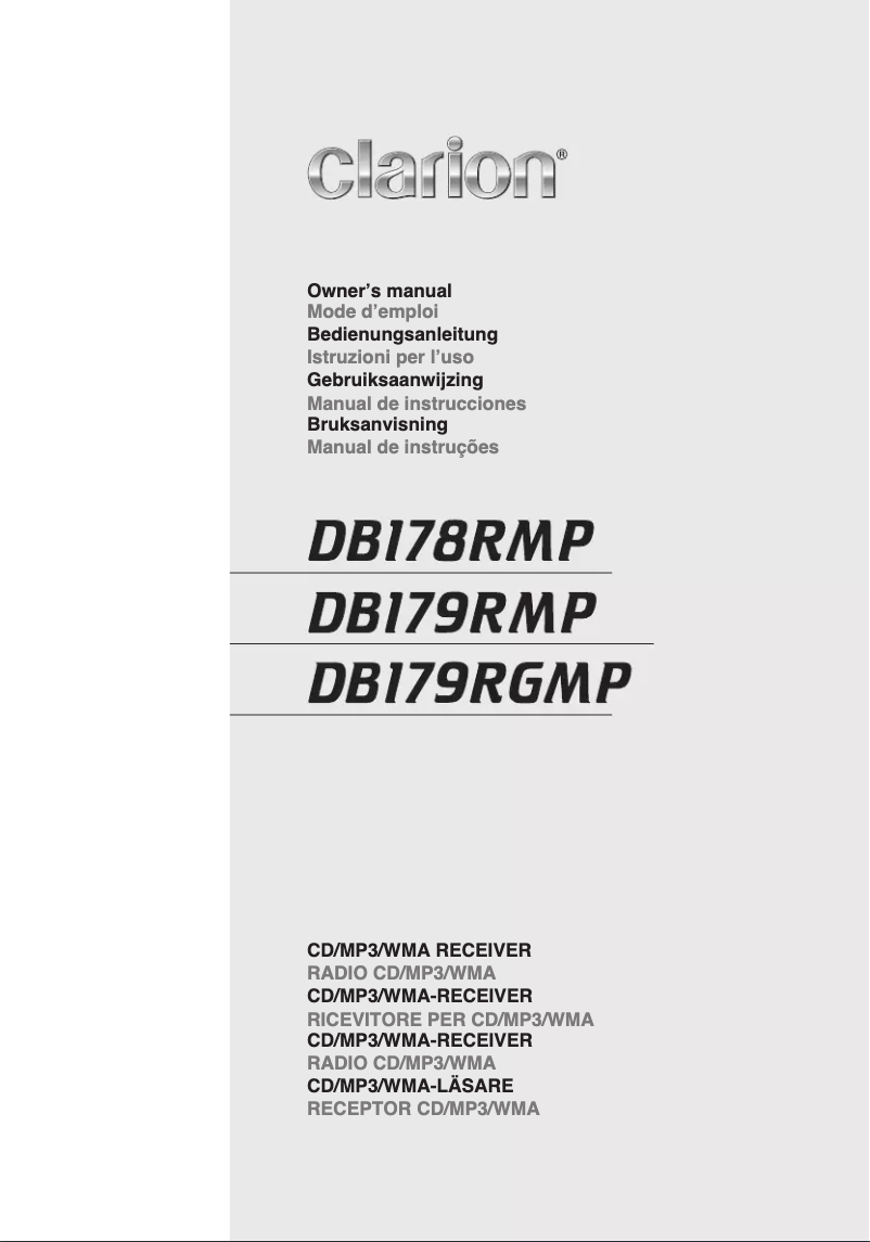 Page 1 de la notice Manuel utilisateur Clarion DB178RMP