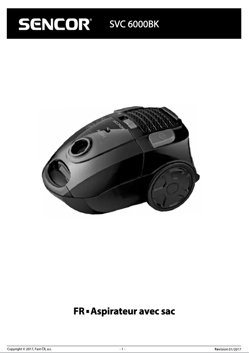 Image de la première page du manuel de l'appareil SVC 6000BK