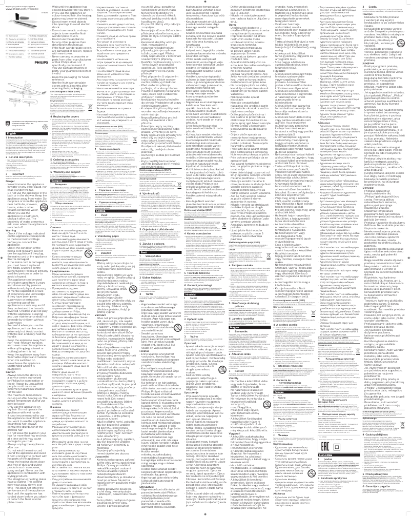 Page n°1 - Manuel utilisateur Philips StraightCare HP8383