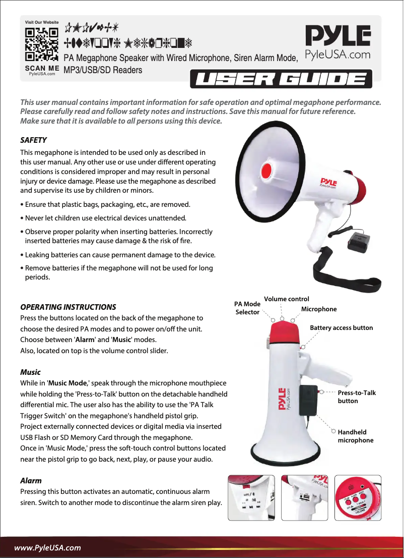 Page n°1 - Manuel utilisateur Pyle PMP42BT