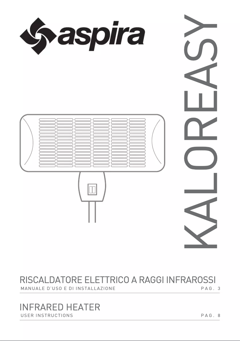 Page 1 de la notice Manuel utilisateur Fantini Cosmi KALOREASY