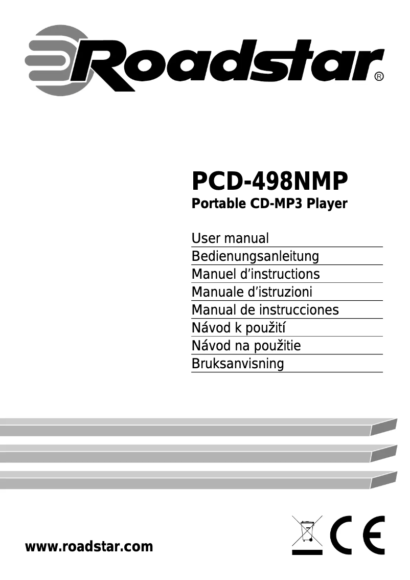 Image de la première page du manuel de l'appareil PCD-498NMP