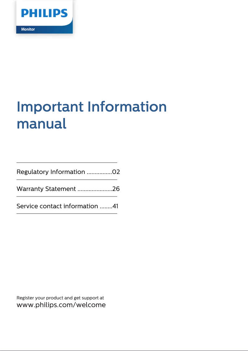Page 1 de la notice Guide de démarrage rapide Philips 288E2A