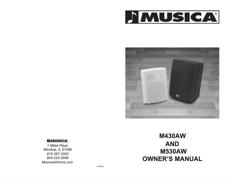 Image de la première page du manuel de l'appareil Musica M530AW