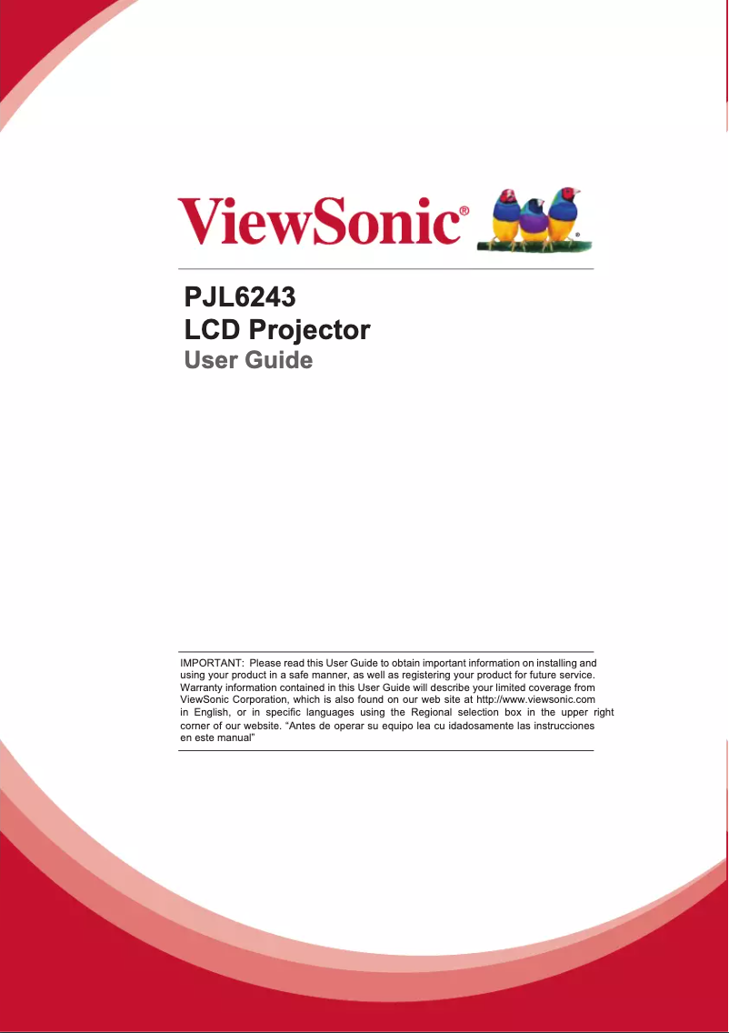 Página 1 del manual Manual de usuario Viewsonic PJL6243