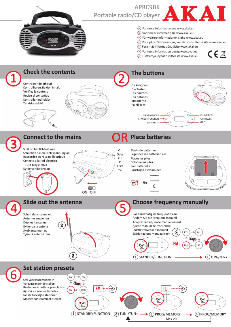 Page 1 de la notice Manuel utilisateur AKAI APRC30