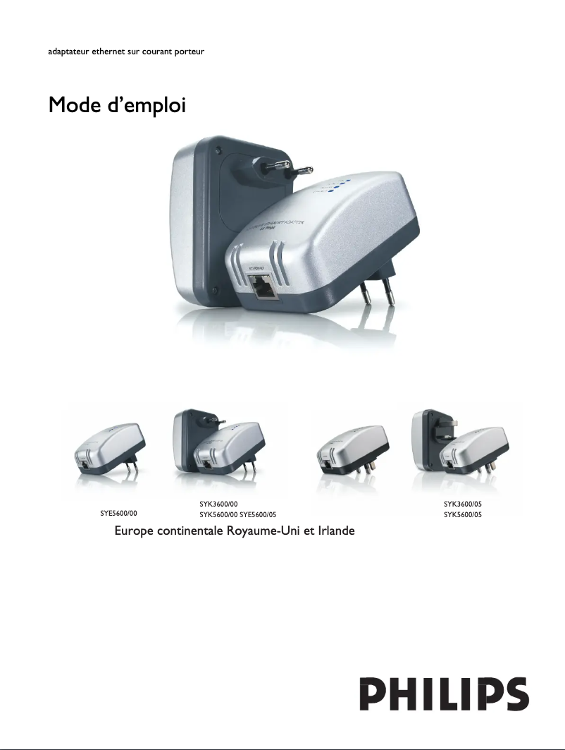 Image de la première page du manuel de l'appareil SYE5600