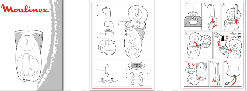Page 1 de la notice Manuel utilisateur Moulinex Crystalys A EC2