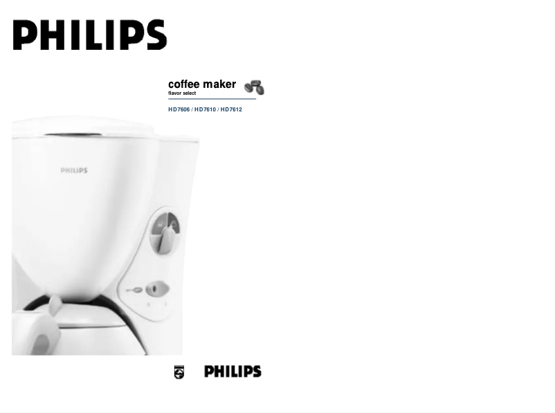 Página 1 del manual Manual de usuario Philips Cafe Delice HD7606