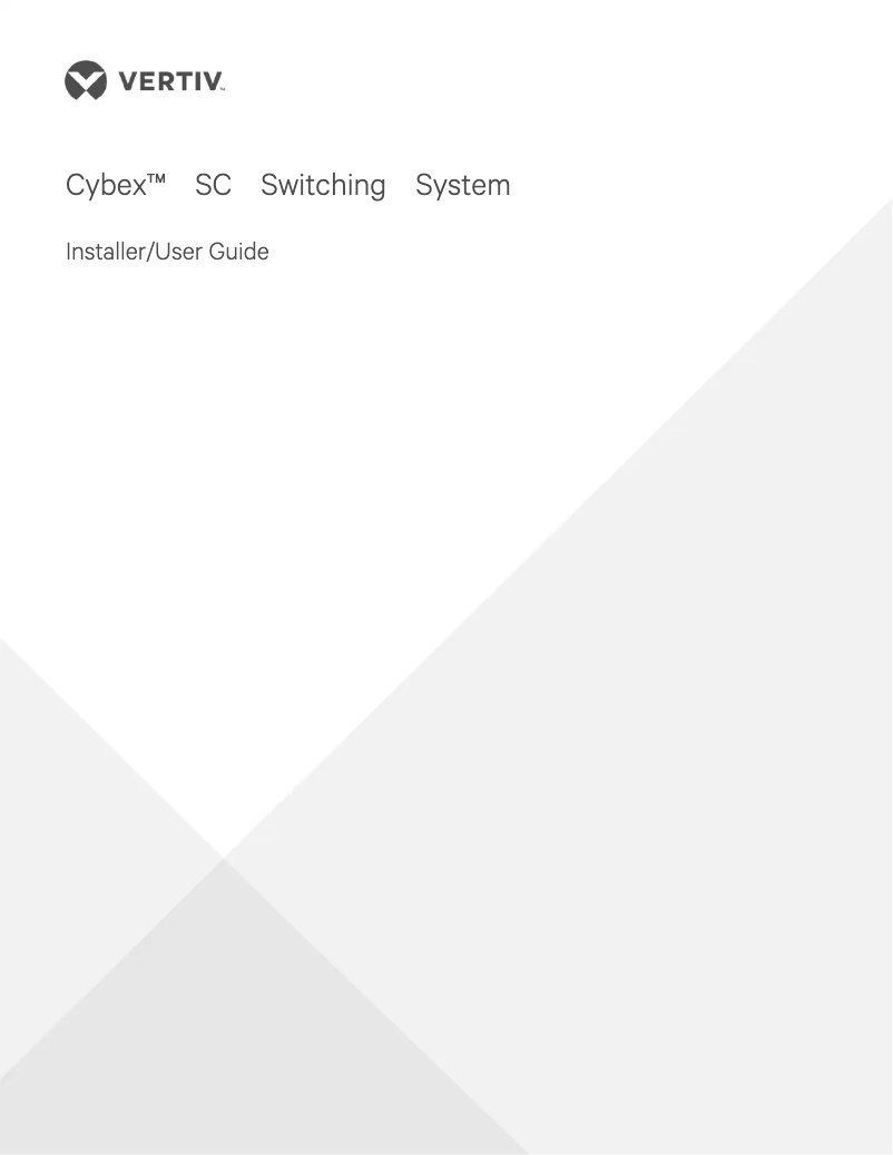 Page 1 de la notice Manuel utilisateur Vertiv Cybex SC985DPH