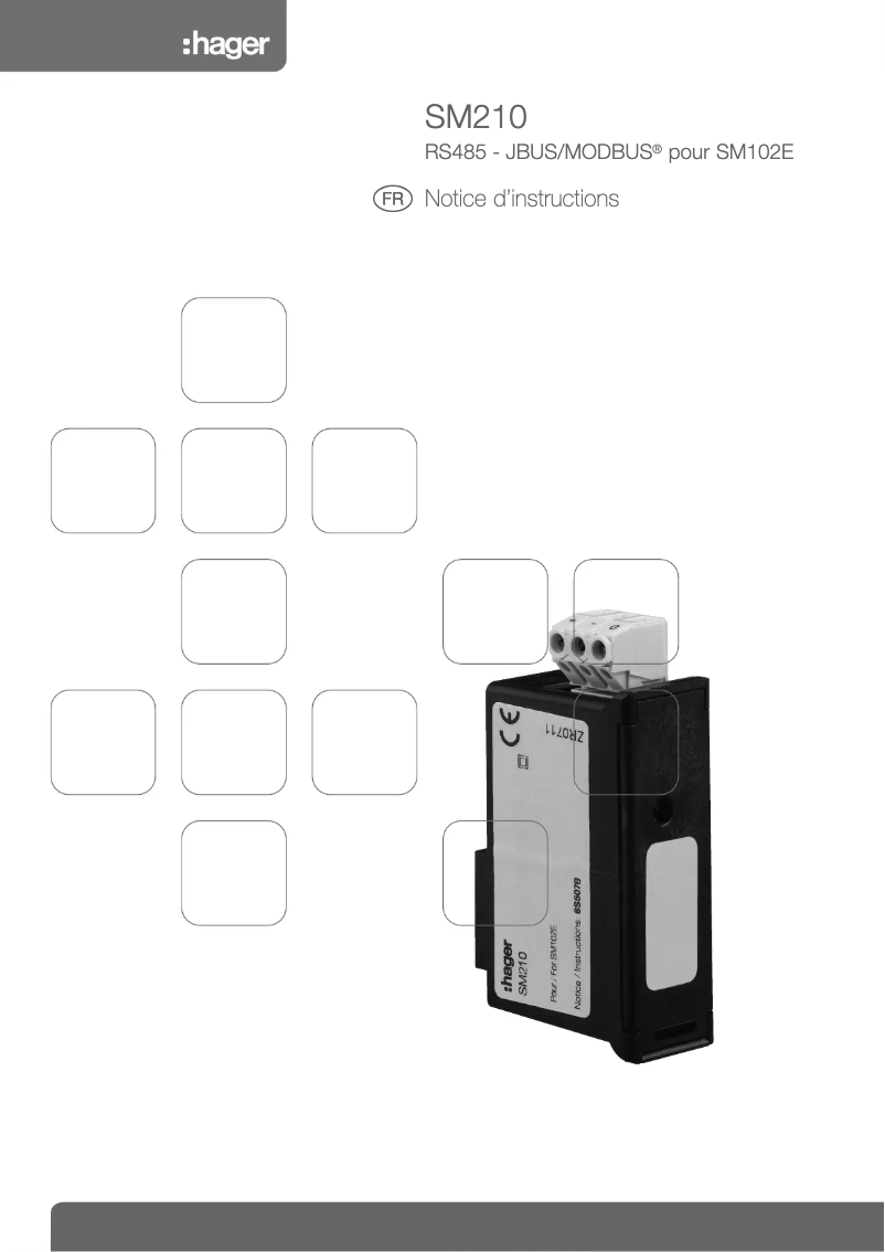 Page 1 de la notice Manuel utilisateur Hager SM210
