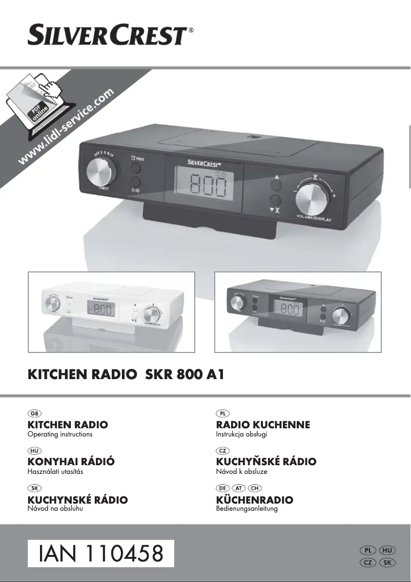 Image de la première page du manuel de l'appareil SKR 800 A1