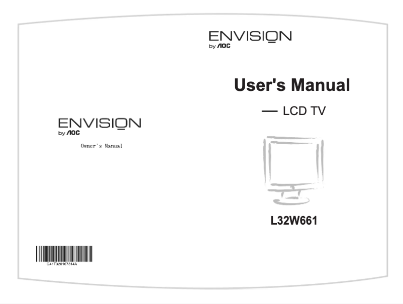 Page n°1 - Manuel utilisateur AOC L32W661