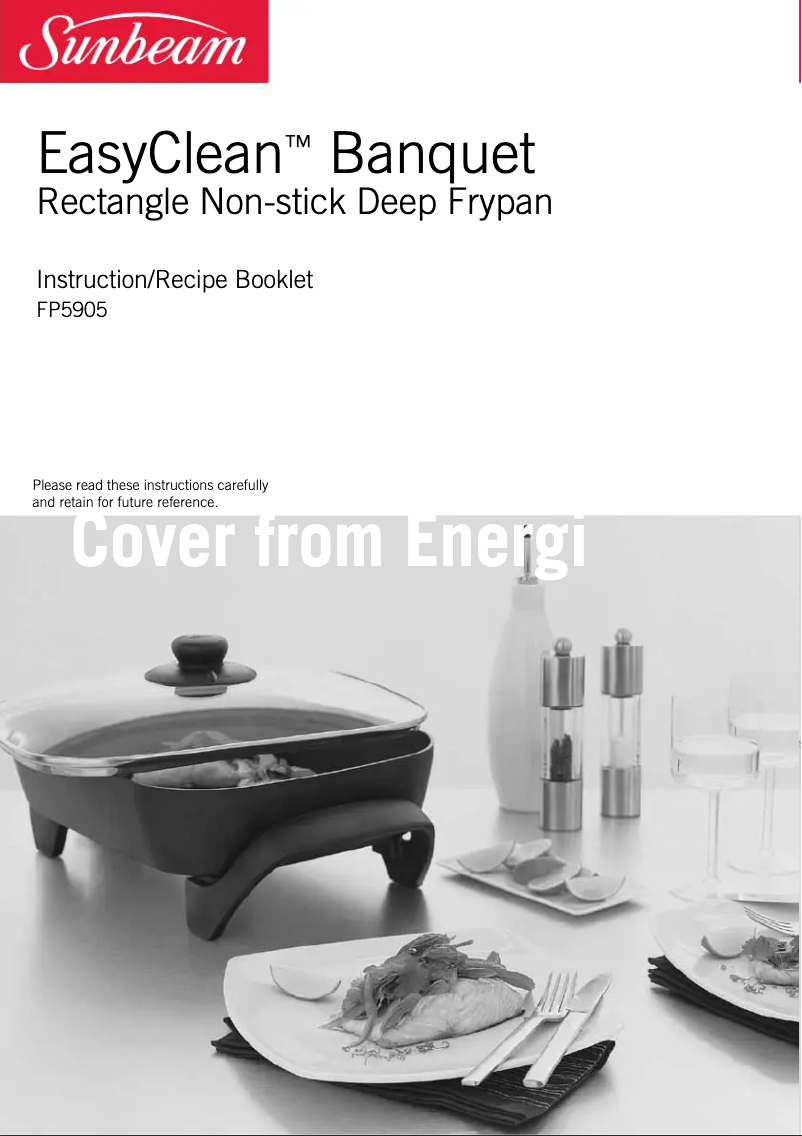 Page 1 de la notice Manuel utilisateur Sunbeam Pan FP5905