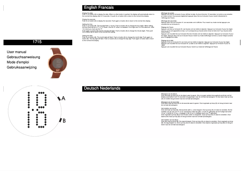 Page 1 de la notice Manuel utilisateur Davis Kate 1715
