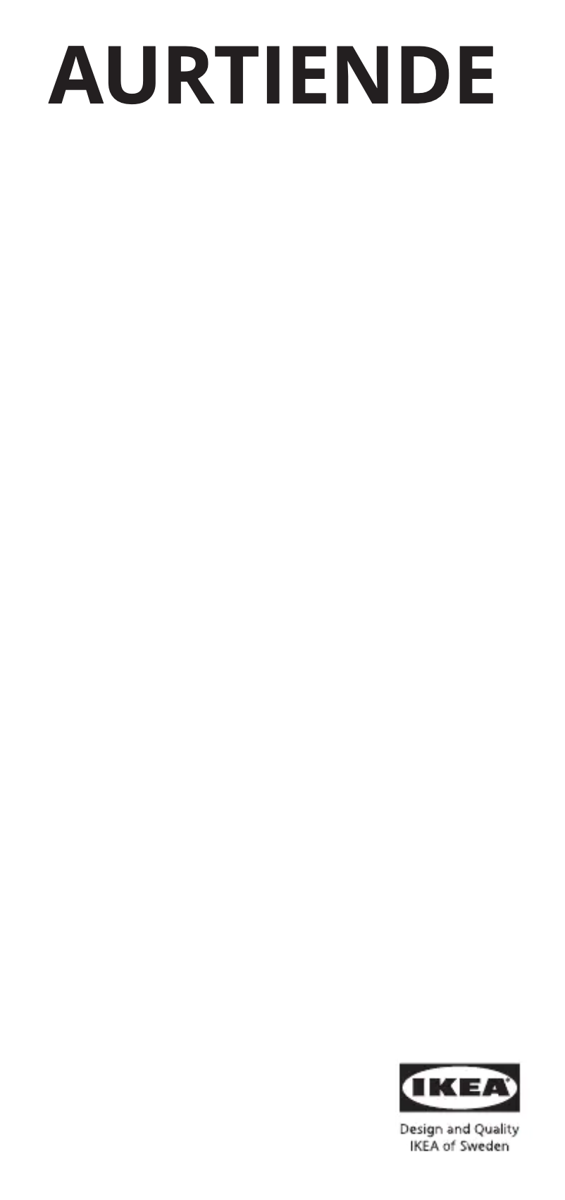 Image de la première page du manuel de l'appareil AURTIENDE 605.748.92