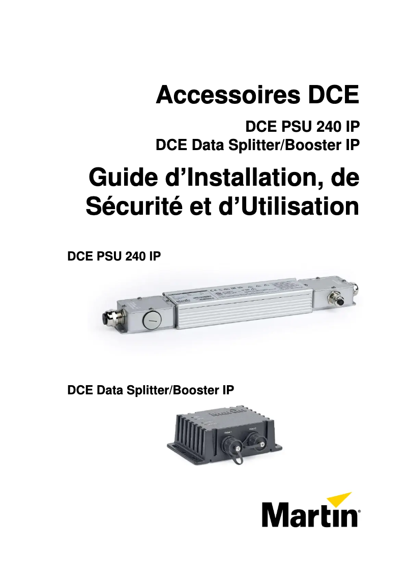 Image de la première page du manuel de l'appareil DCE PSU 240 IP