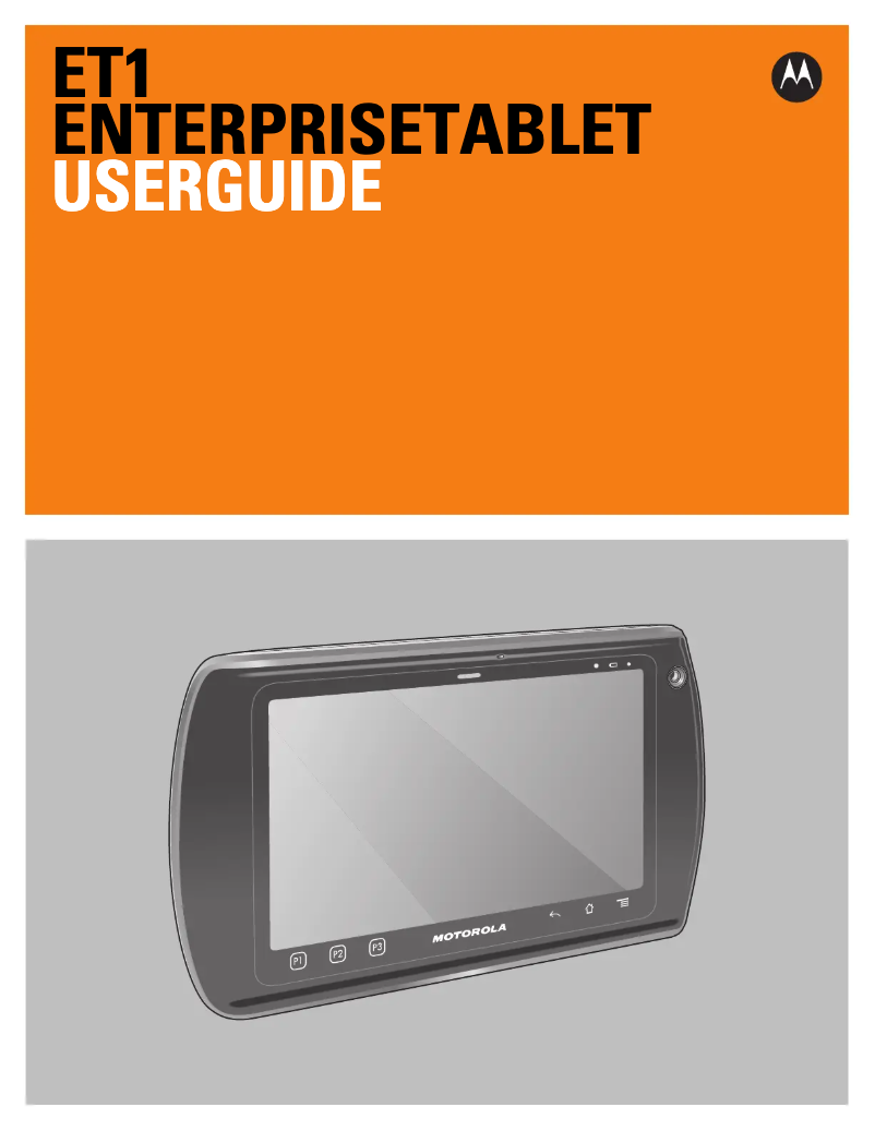 Page n°1 - Manuel utilisateur Zebra ET1