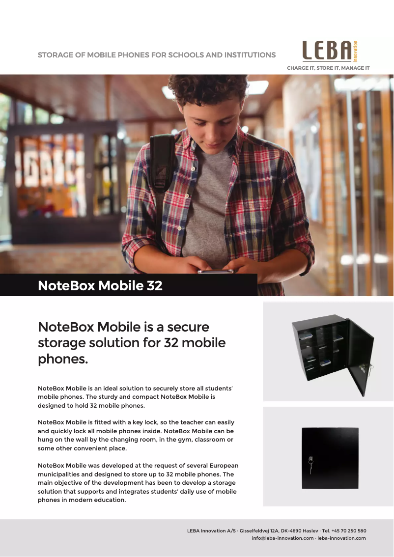 Page 1 de la notice Manuel utilisateur Leba NoteBox Mobile 32