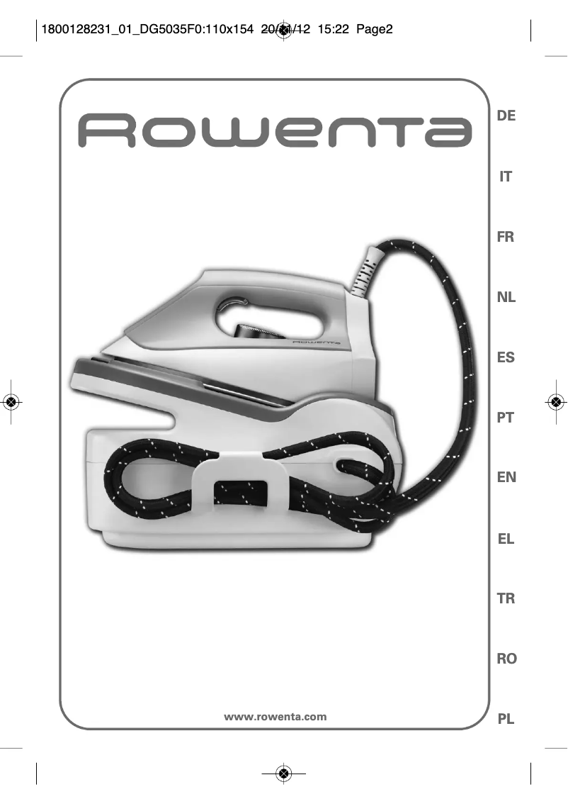 Página 1 del manual Manual de usuario Rowenta DG5035